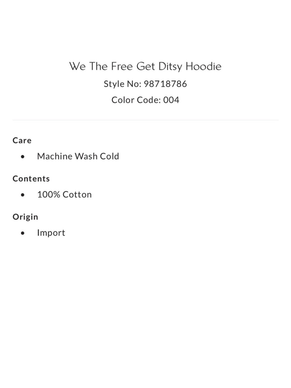 WE THE FREE GET DITSY HOODIE - Picture 6 of 6